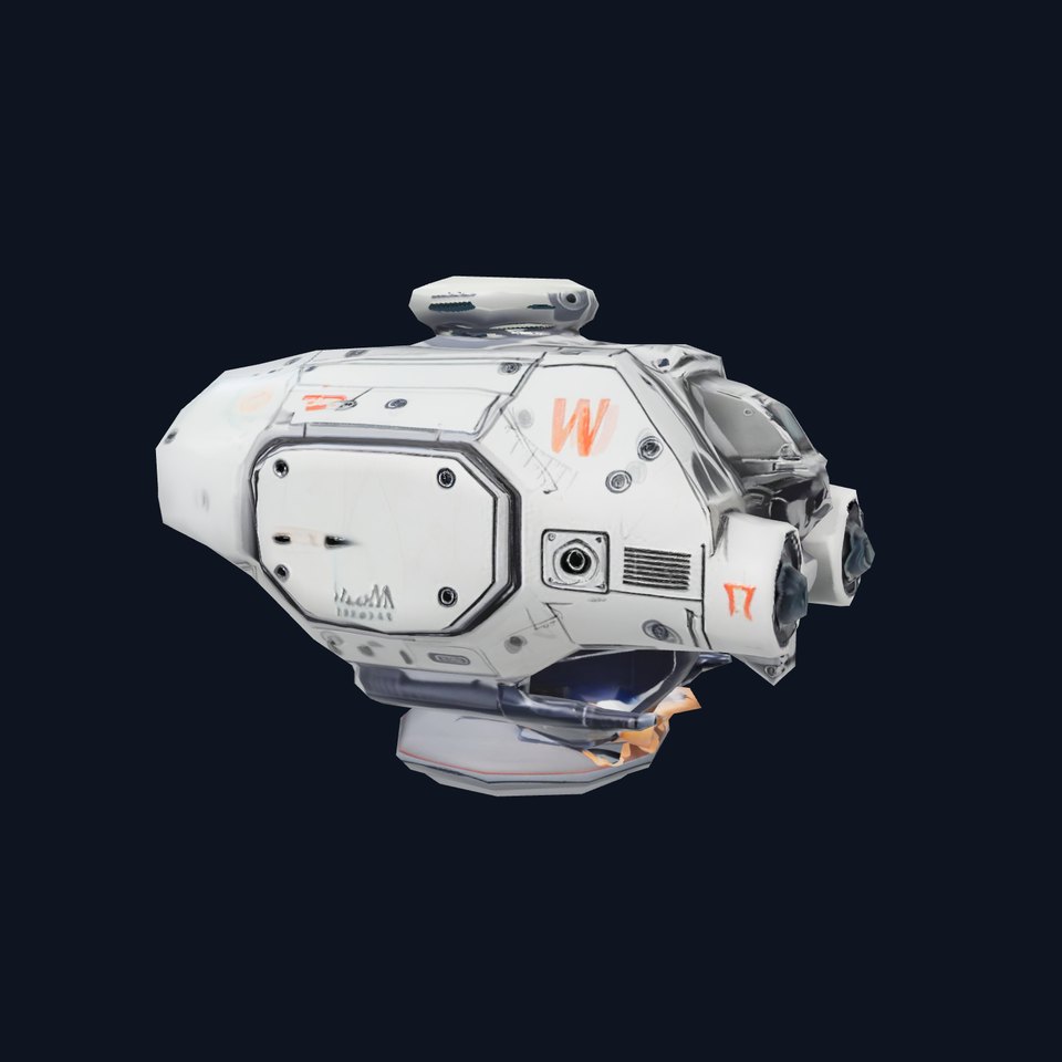 Futuristic Silver Blaster model pack