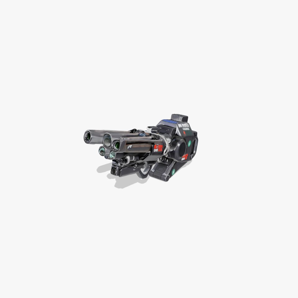 Futuristic Quad Barrel Blaster model pack