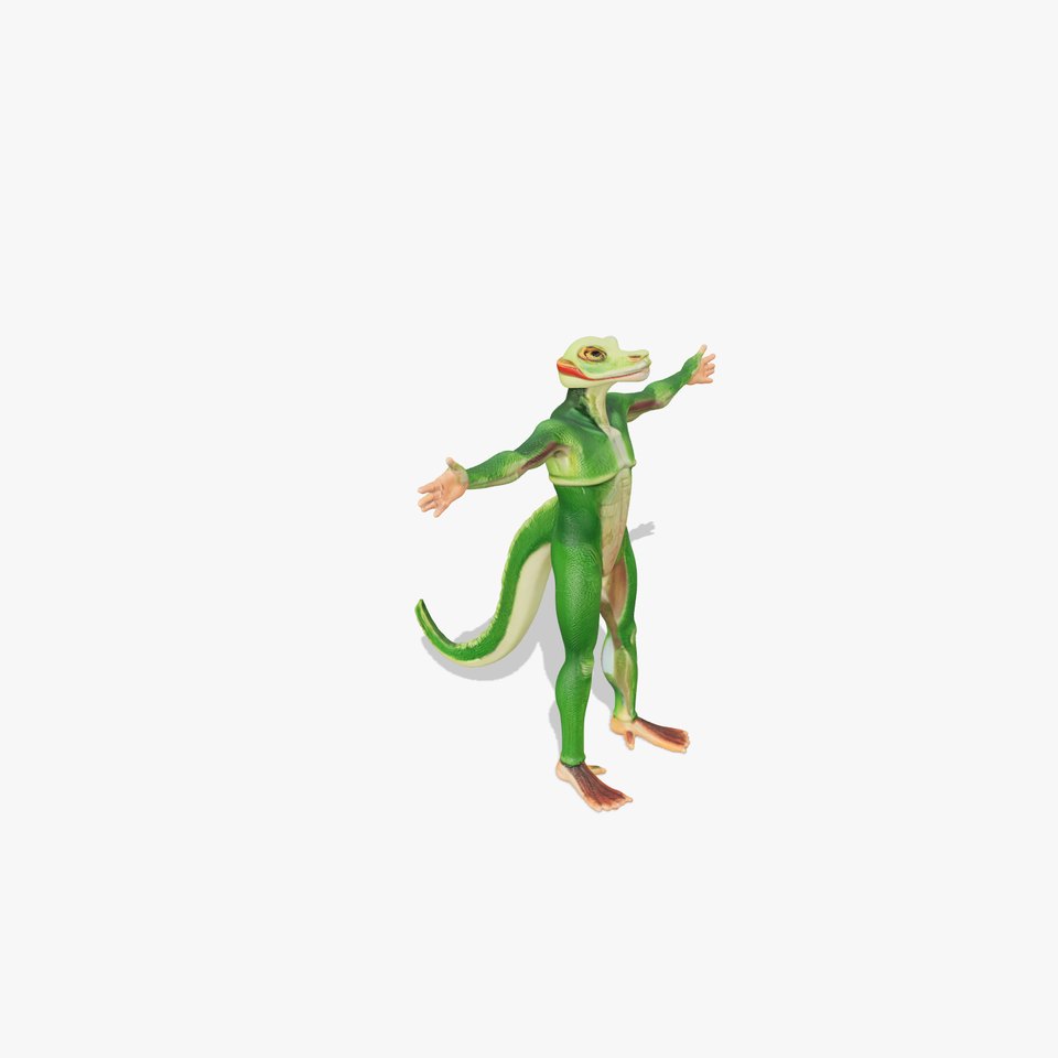 Green Humanoid Lizard model pack
