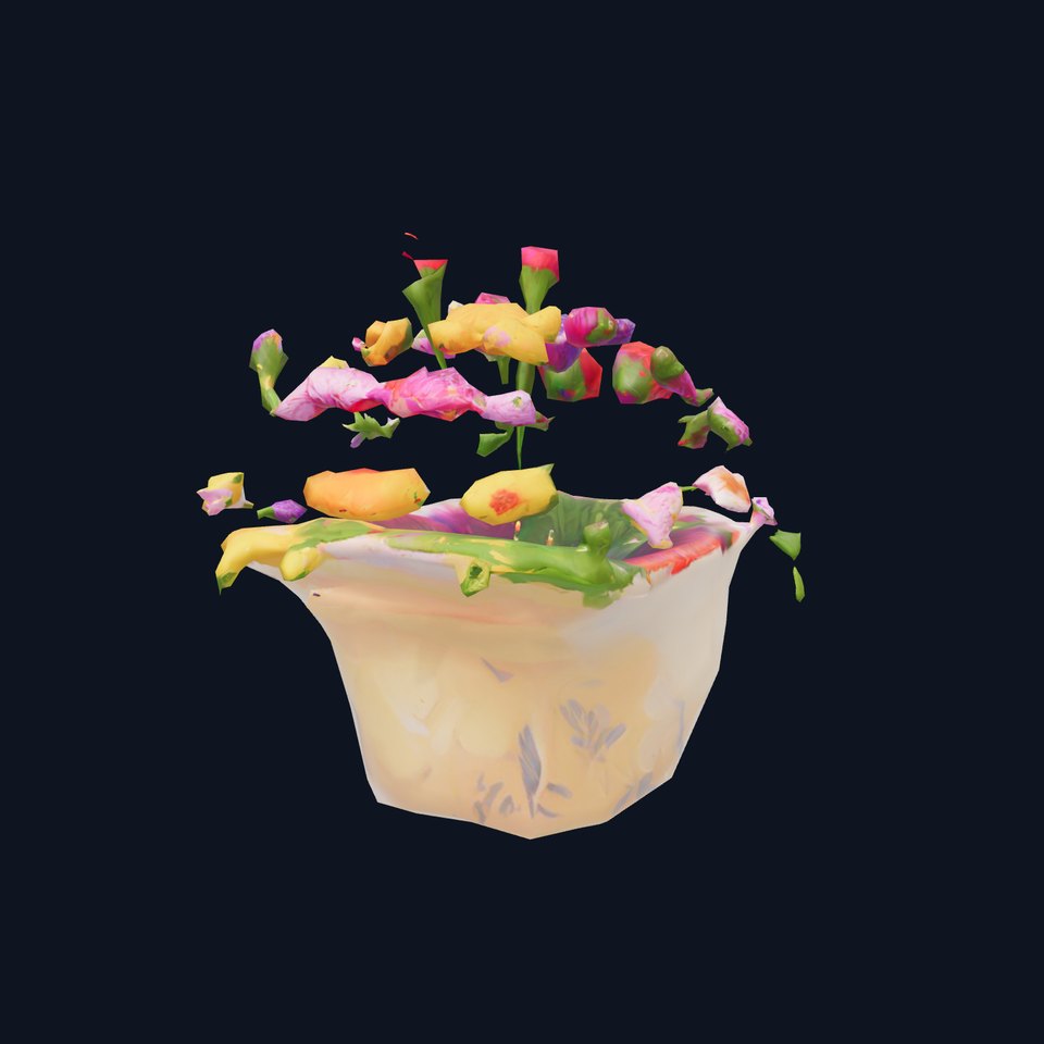 Vibrant Gerbera Flower Bouquet model pack