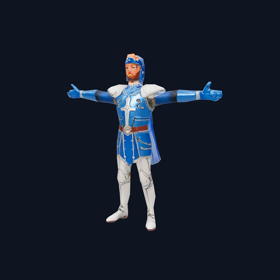 Blue Armored Knight model pack