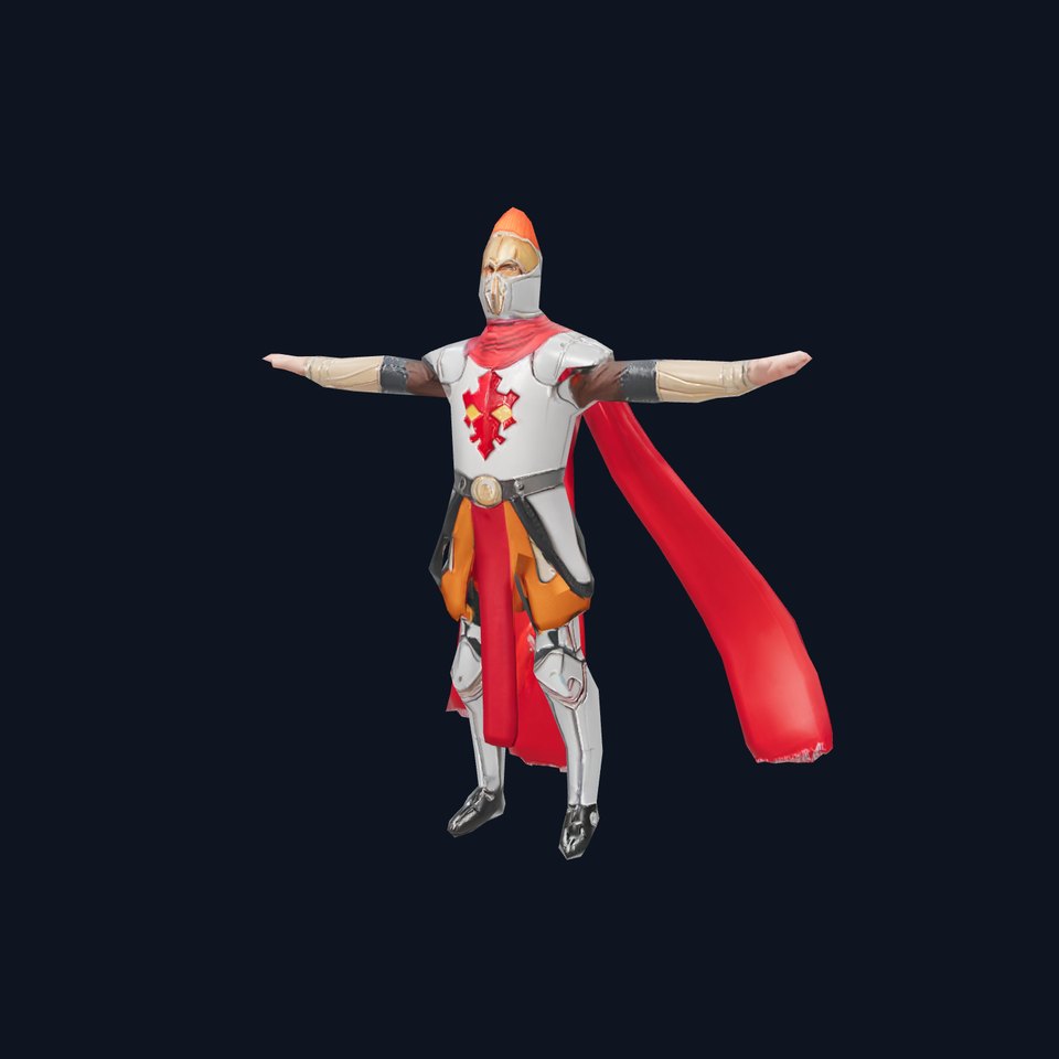 Knight Armor Red Cape model pack