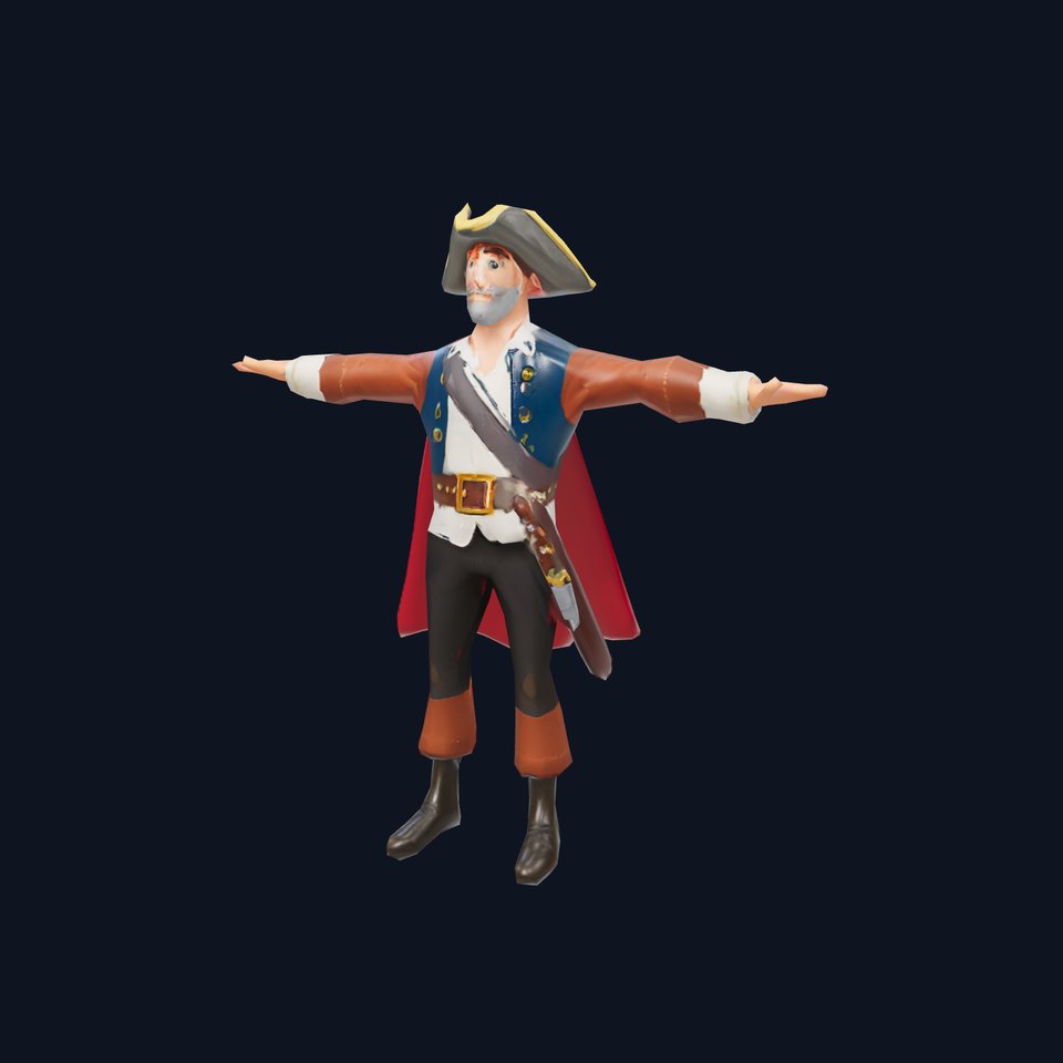 Charming Pirate Captain model pack