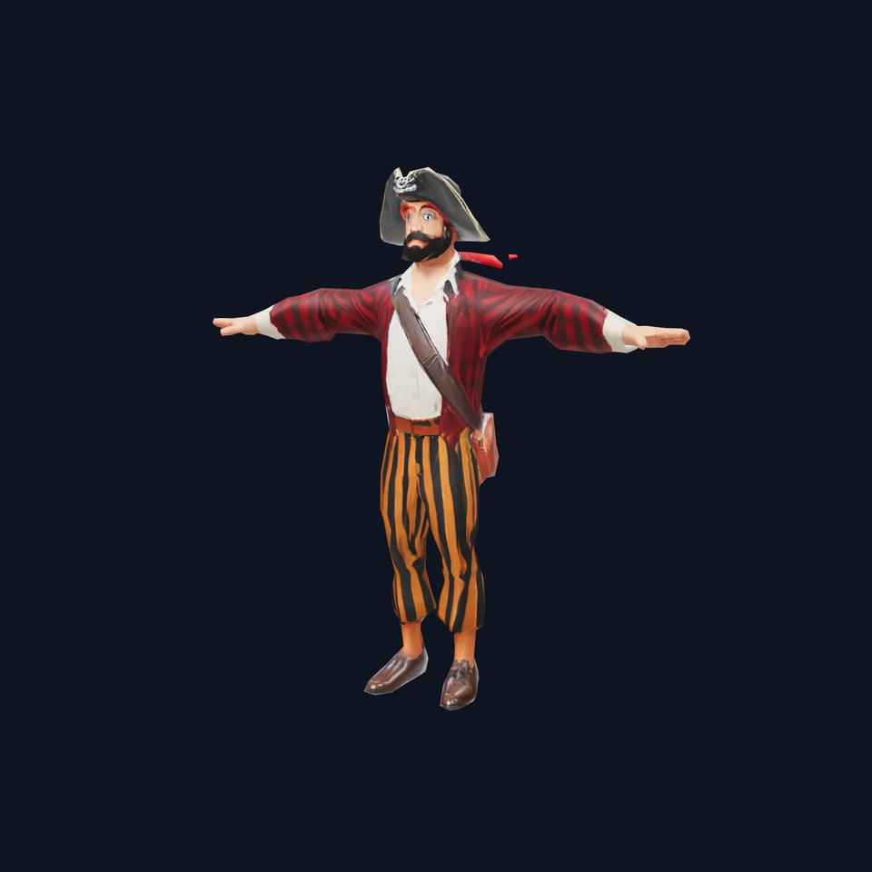 Vibrant Pirate Costume model pack