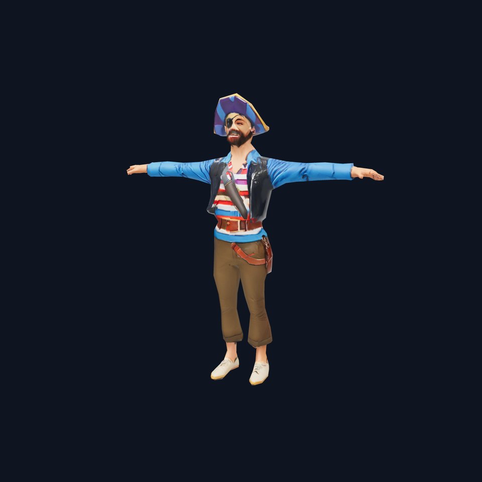 Vibrant Pirate Outfit model pack