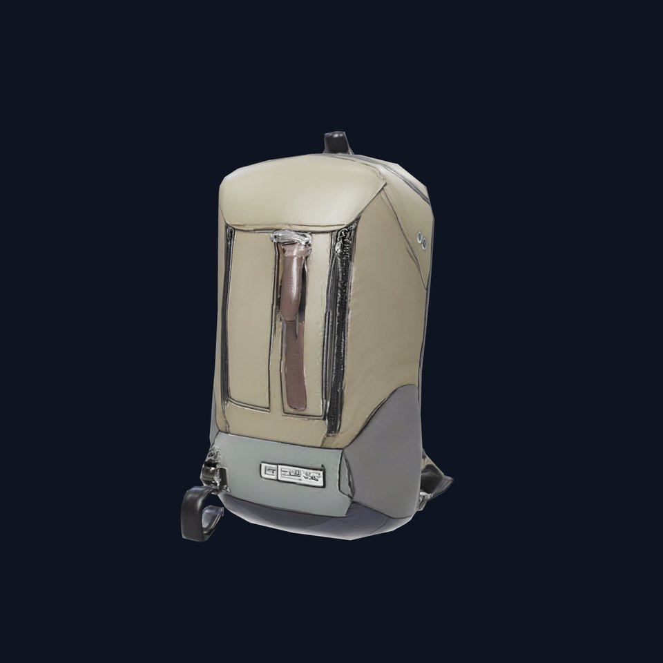 Olive Green Backpack model pack