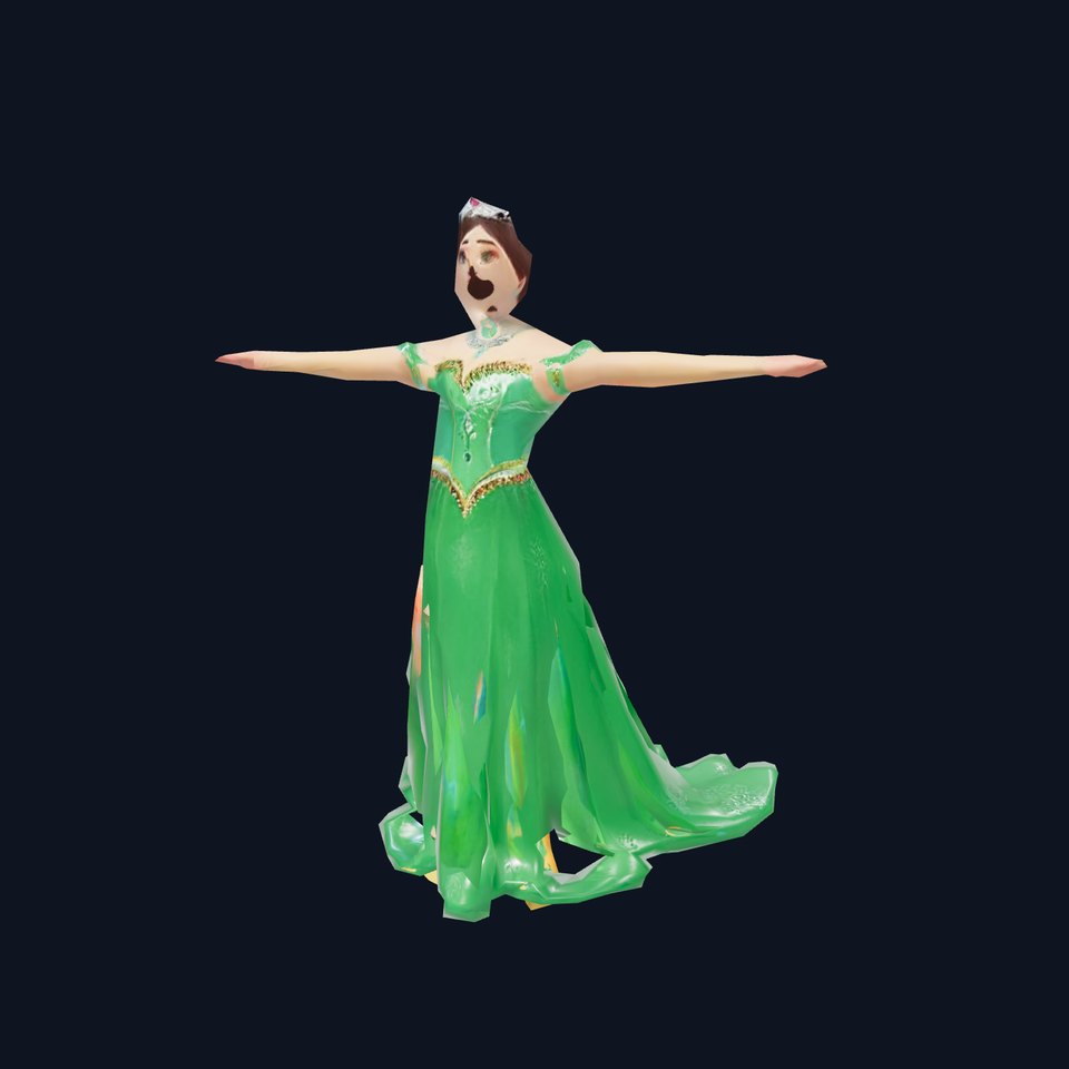 Emerald Princess Dress model pack