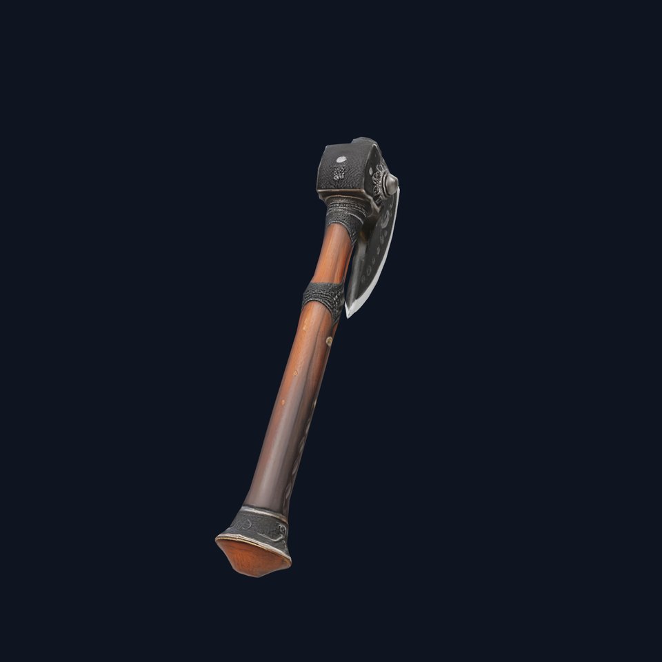 Ornate Battle Axe model pack