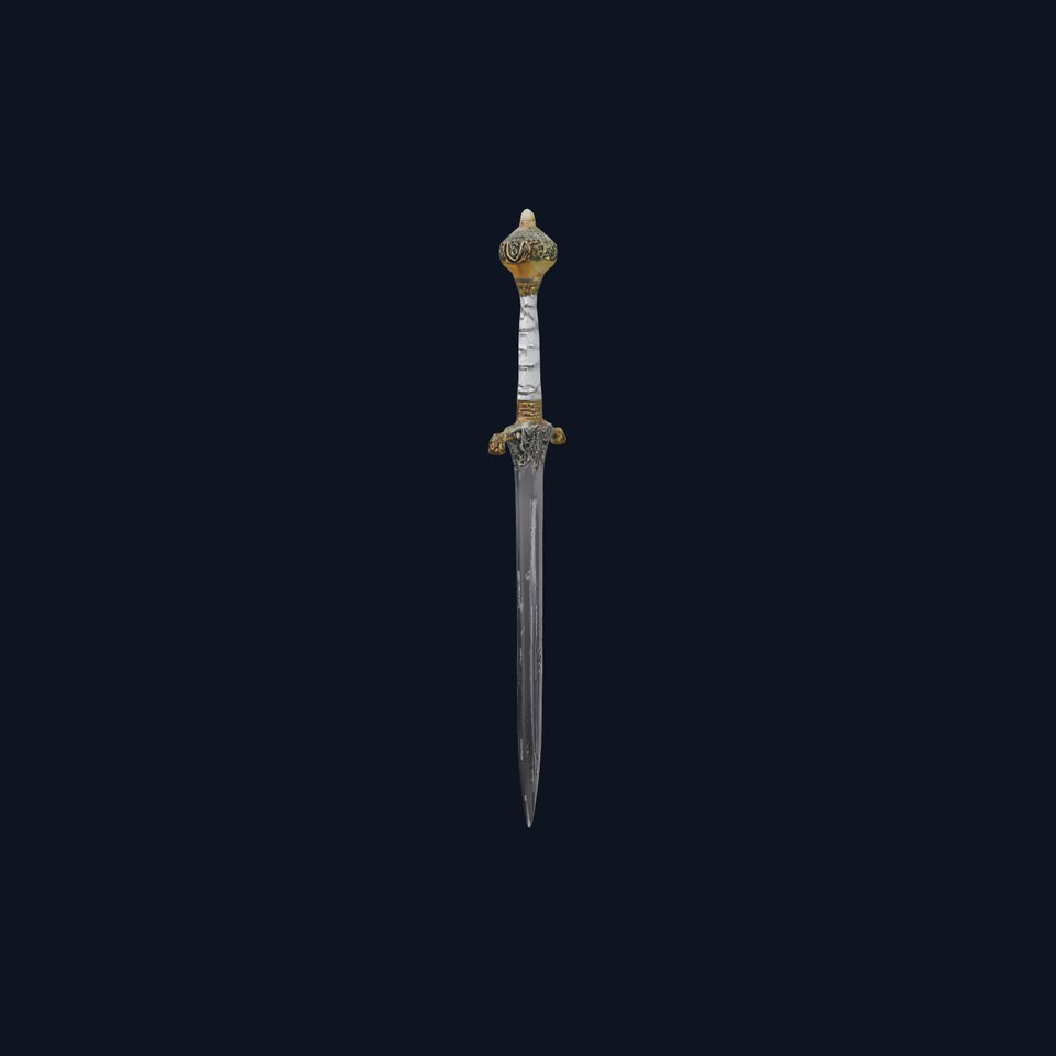 Engraved Medieval Sword model pack