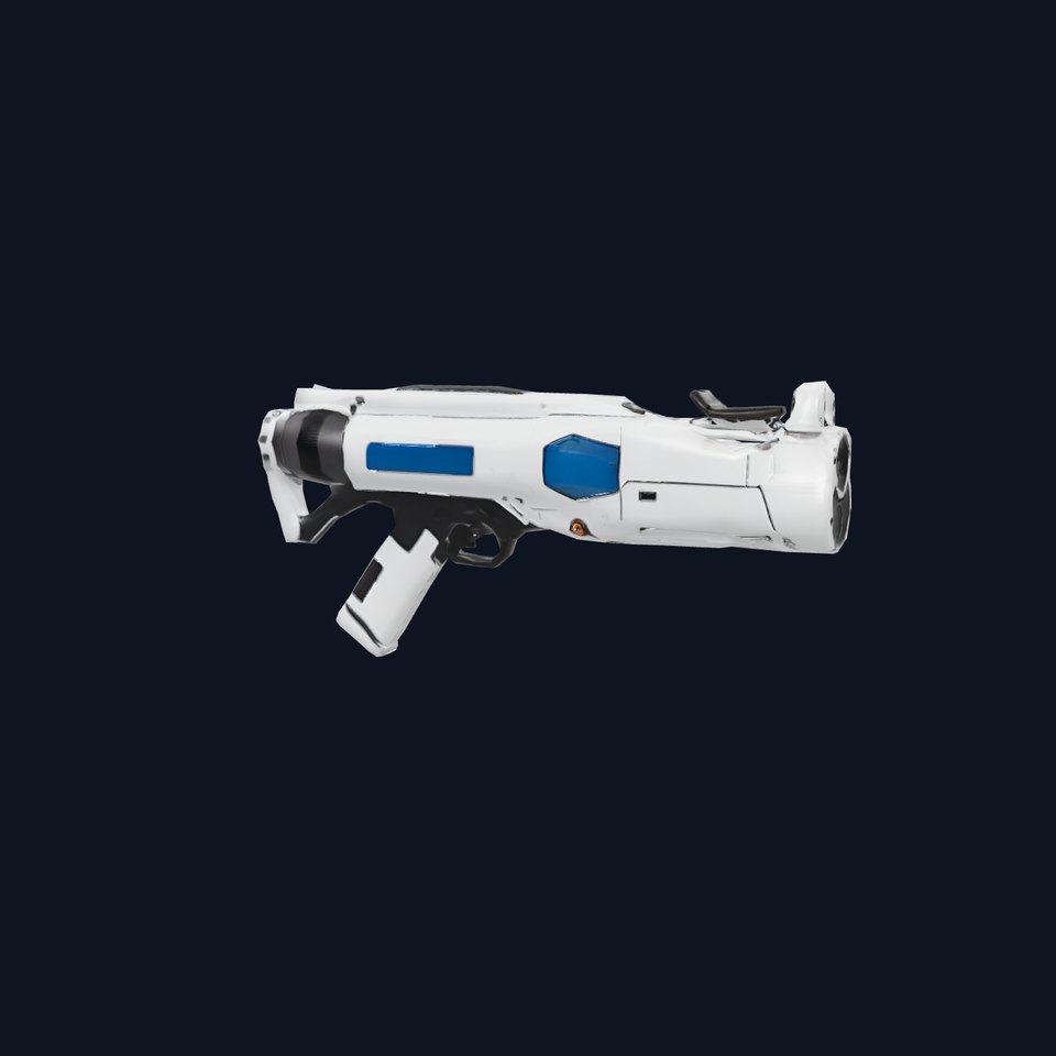Futuristic White Blaster model pack