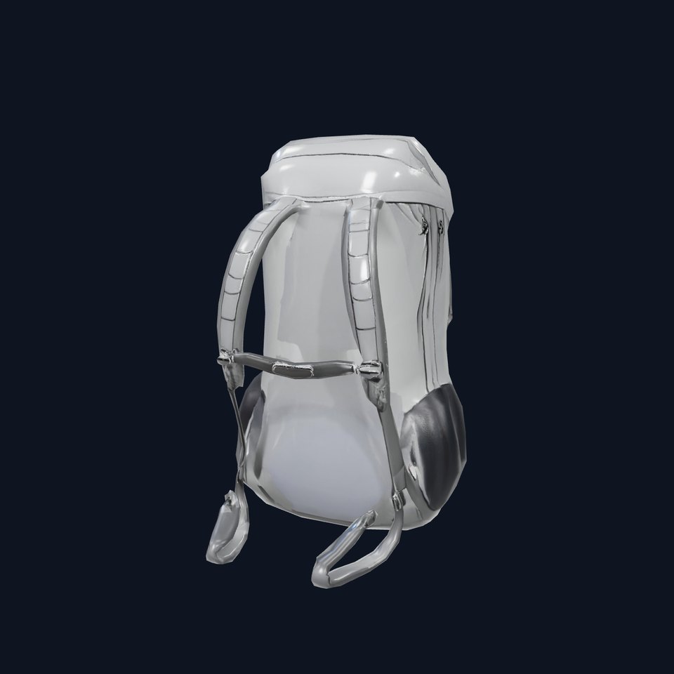 Adventure Gray Backpack model pack