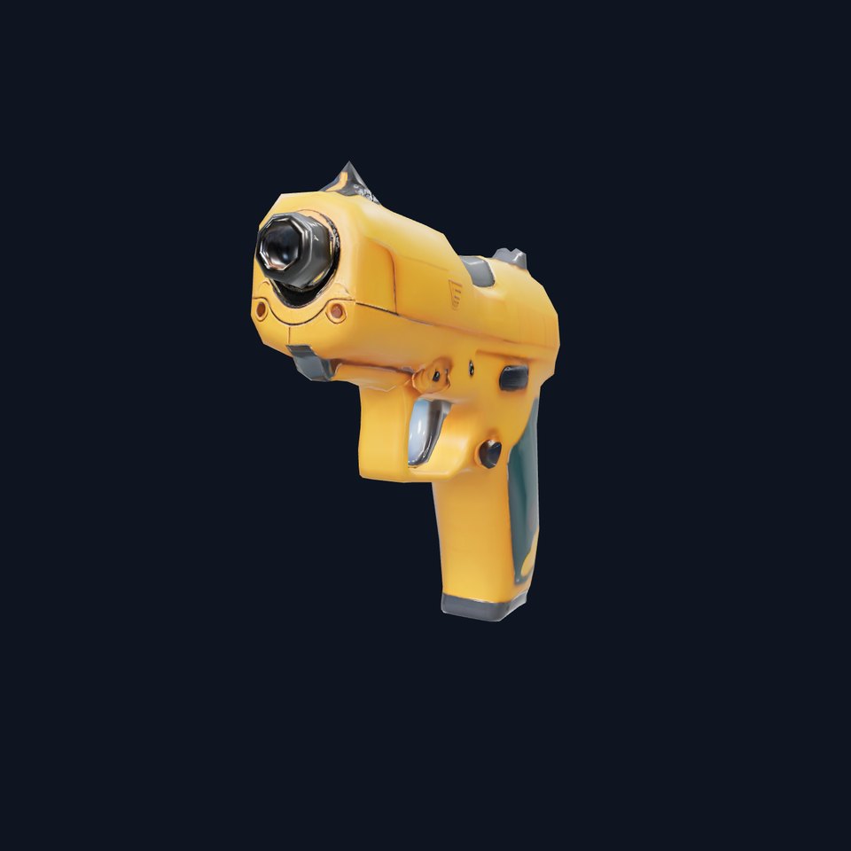 Vibrant Orange Pistol model pack