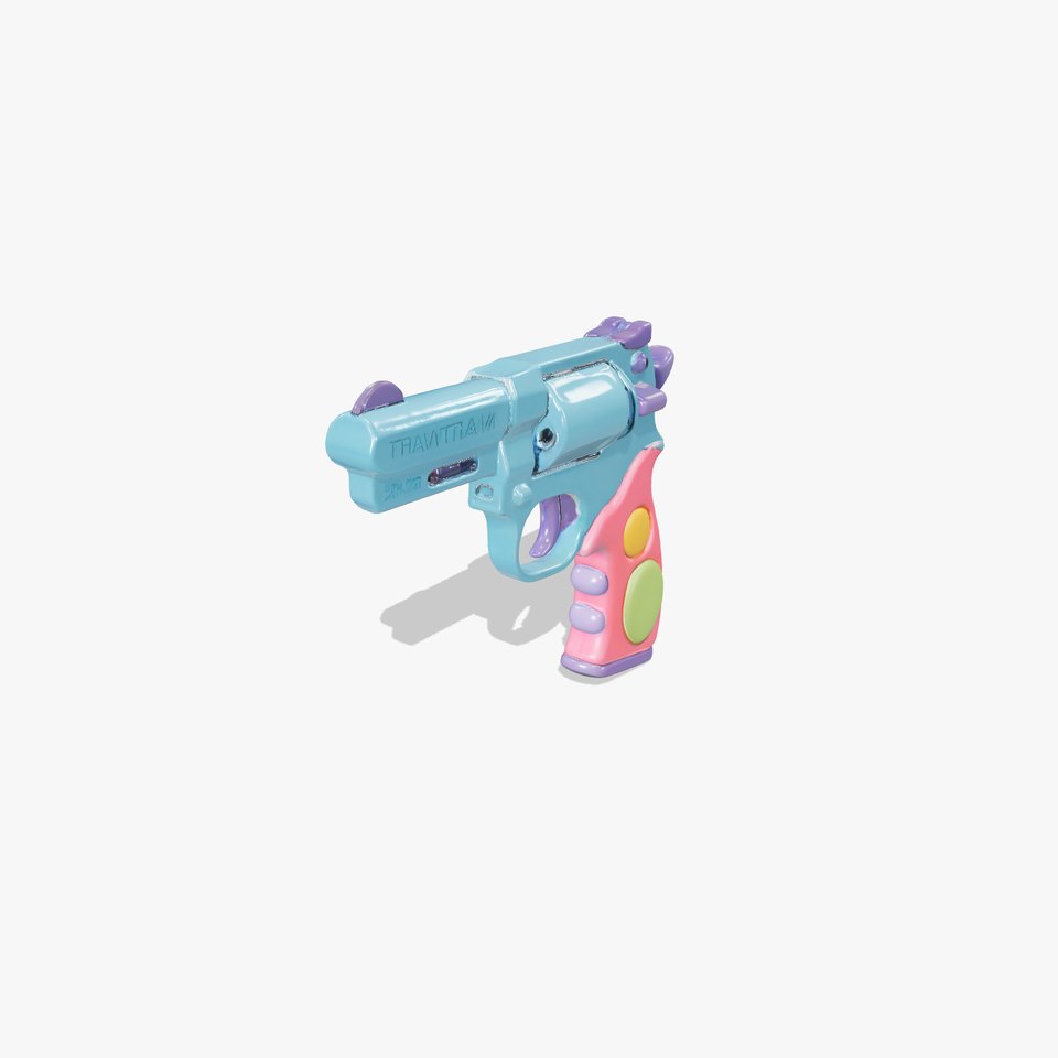 Colorful Toy Revolver model pack