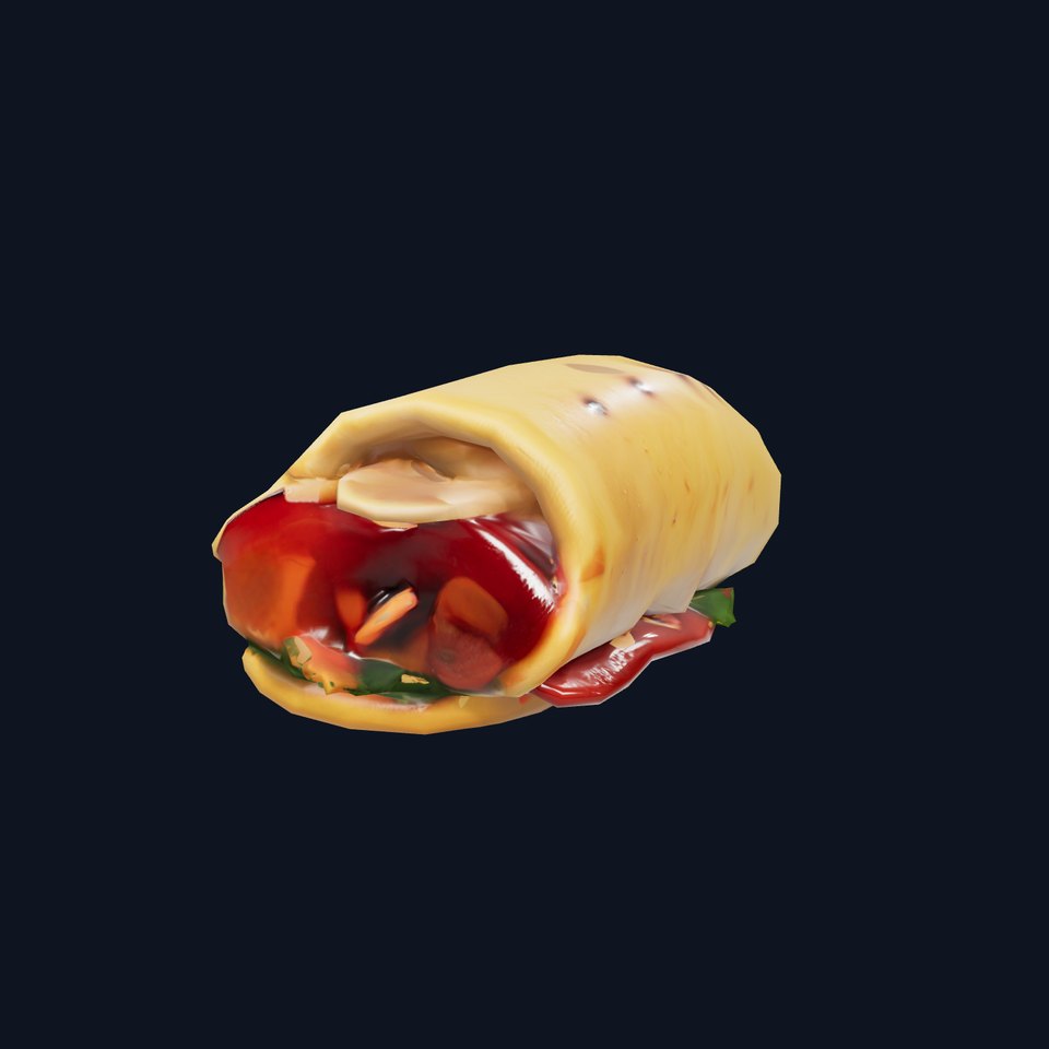 Spicy Chicken Wrap model pack