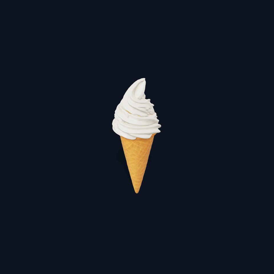 Vanilla Soft Serve Cone model pack