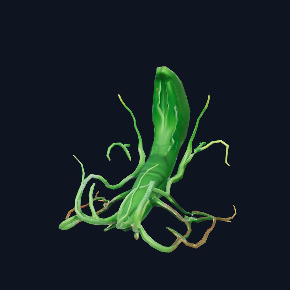 Alien Flora Green Curve model pack