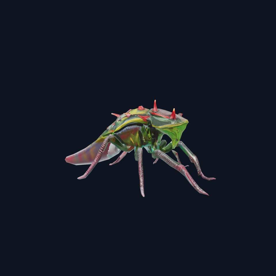 Spiked Alien Creature model pack