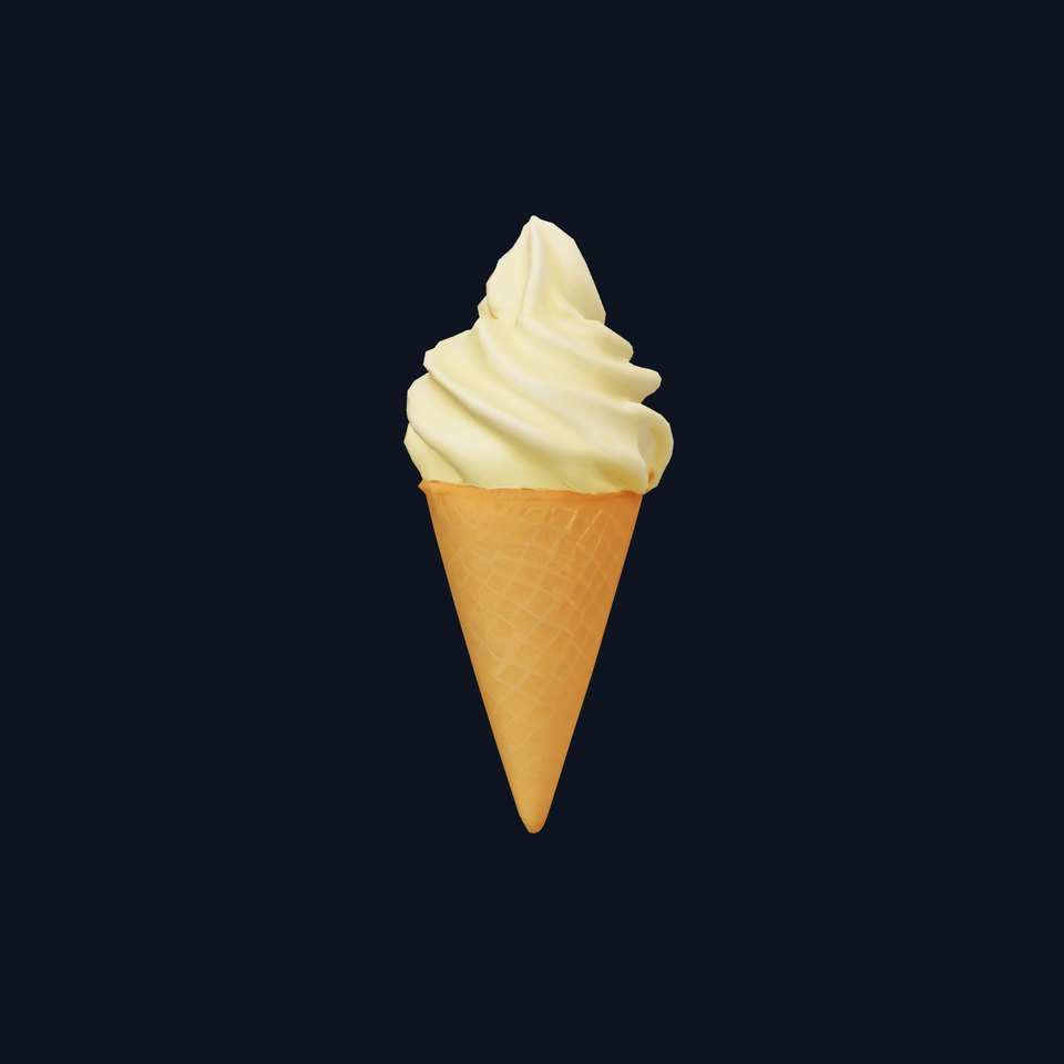 Vanilla Swirl Ice Cream model pack