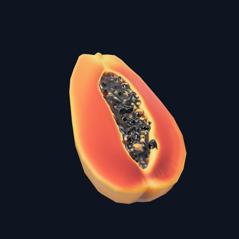 Vibrant Papaya Slice model pack