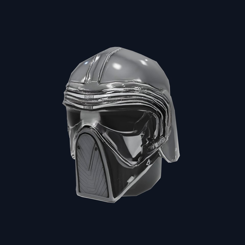 Sleek Black Helmet model pack