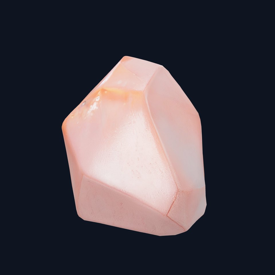 Rose Quartz Gemstone model pack