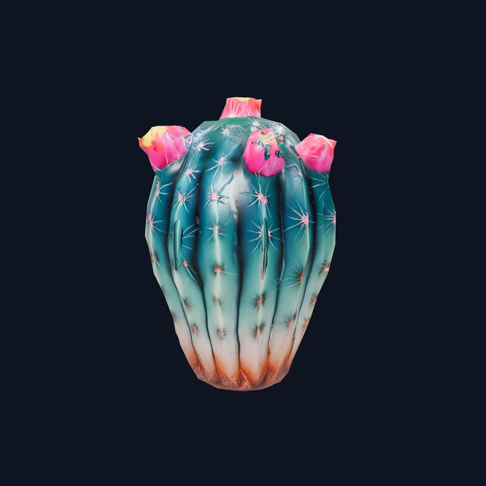 Vibrant Cactus Blossom model pack