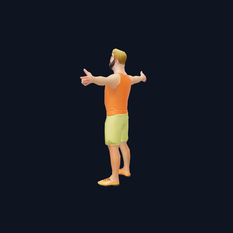 Cheerful Orange Outfit model pack