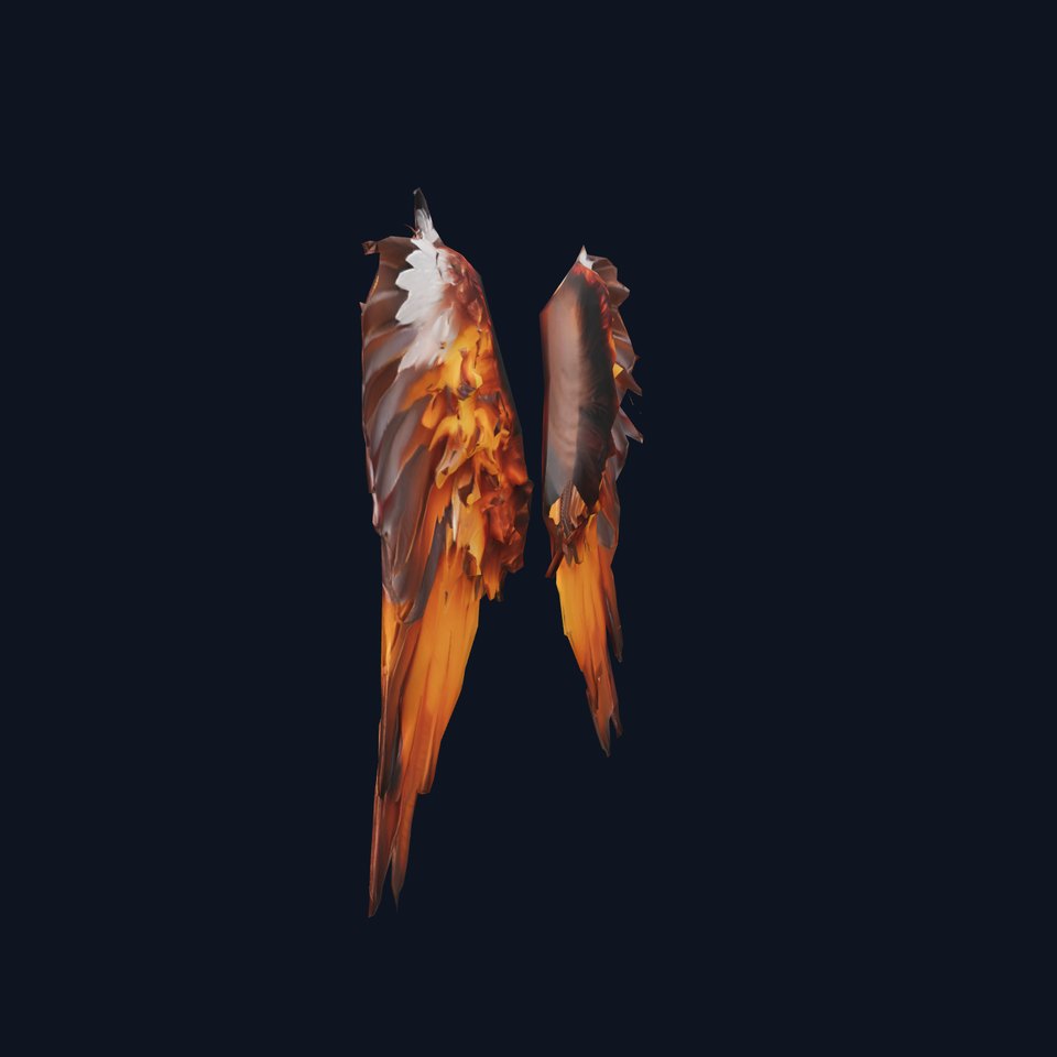 Majestic Orange Wings model pack