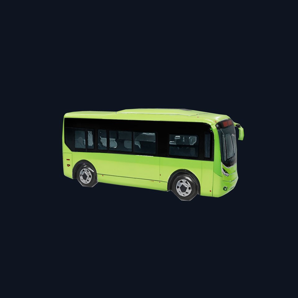 Lime Green Bus model pack