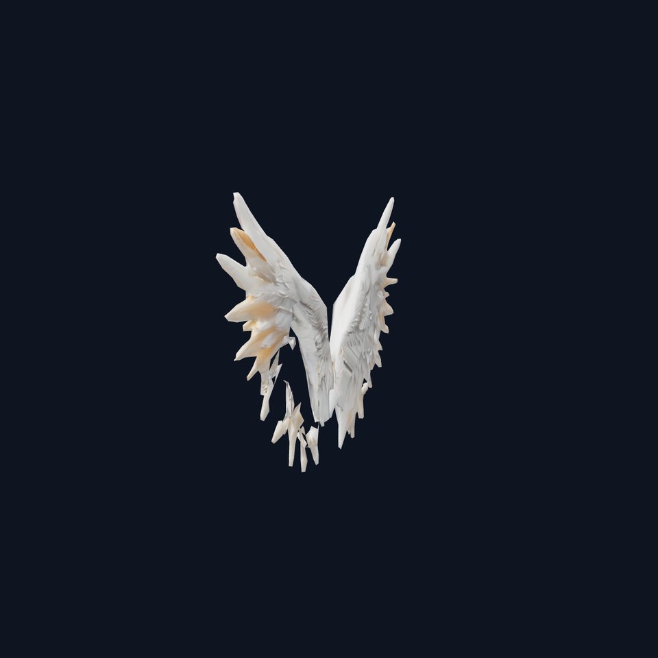 White Feathered Wings model pack