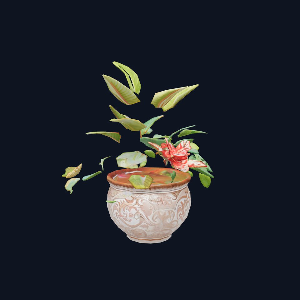 Elegant Floral Pottery model pack