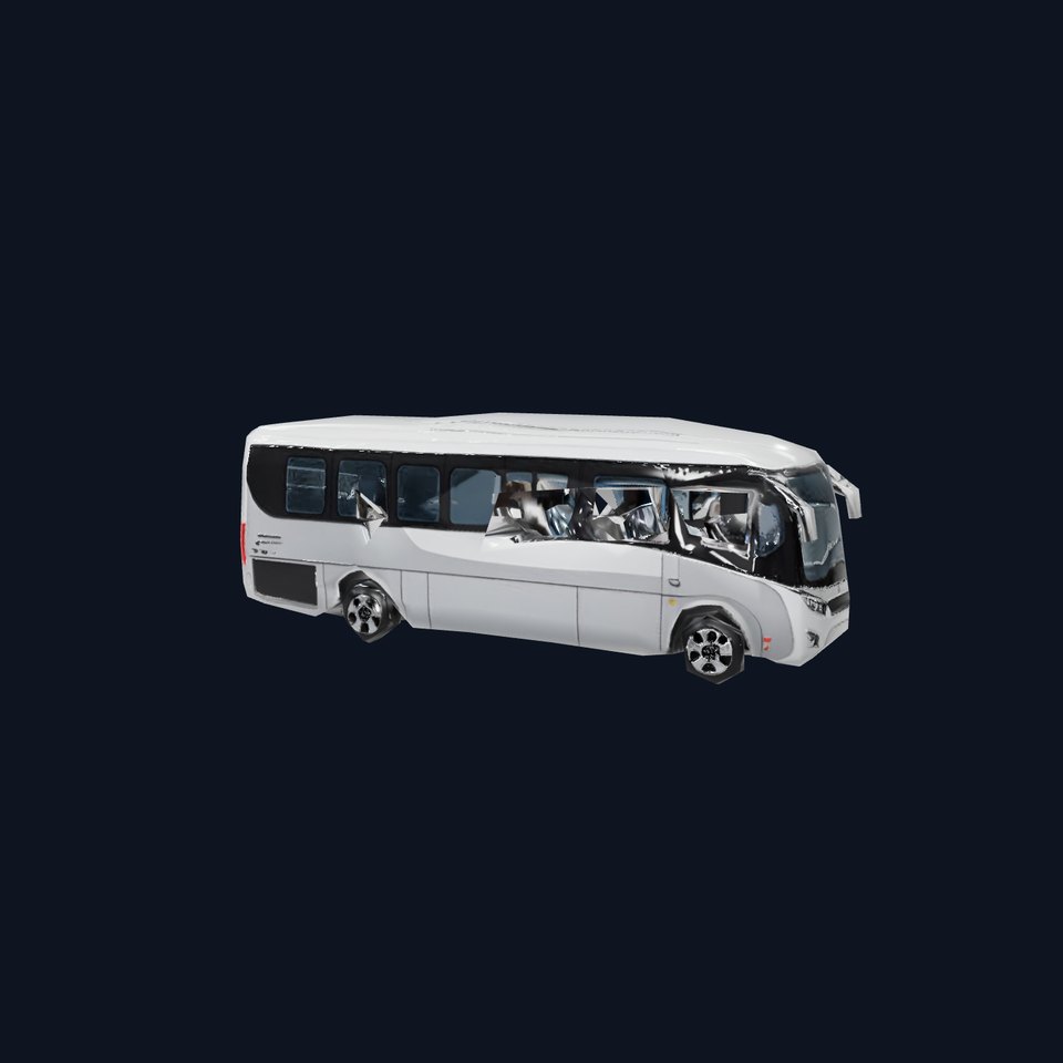 Sleek Silver Minibus model pack