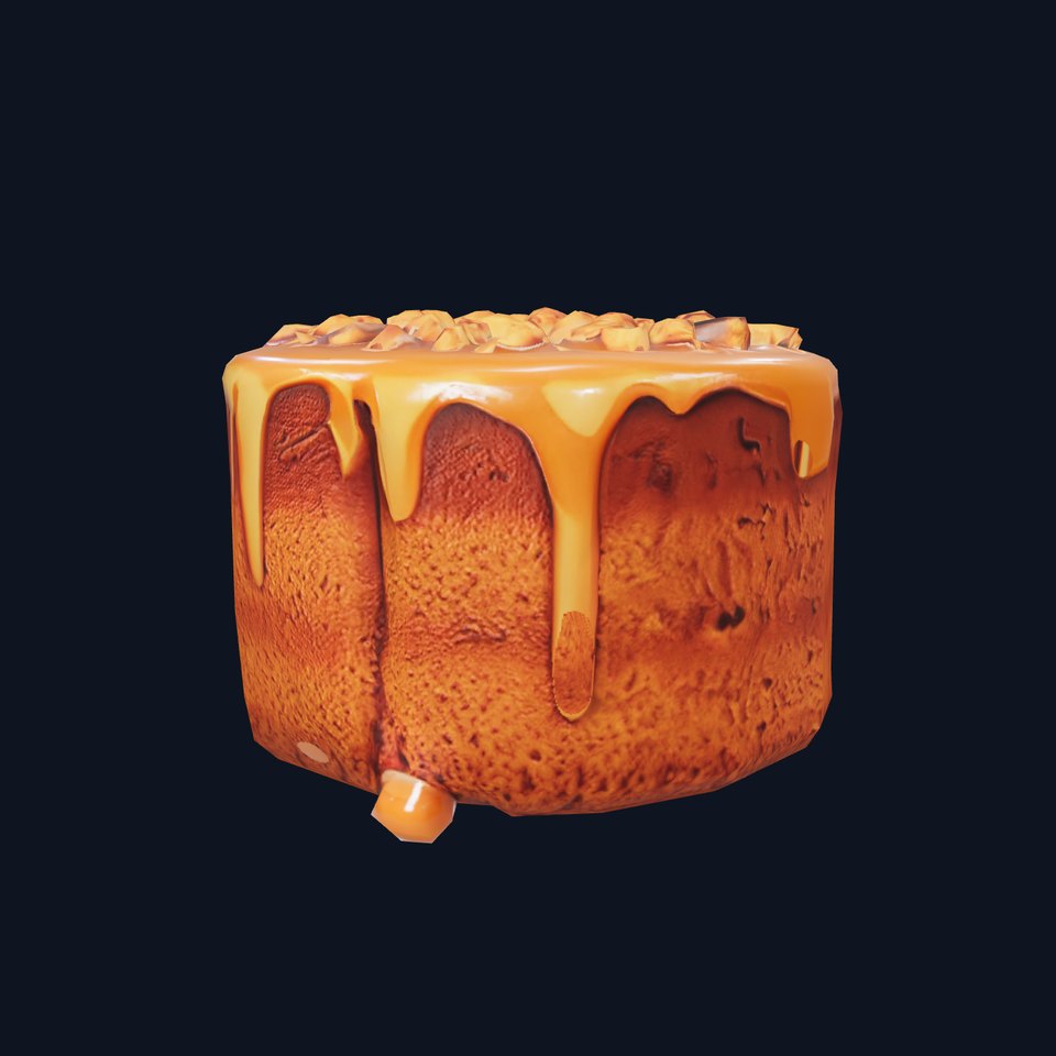 Caramel Nut Cake model pack