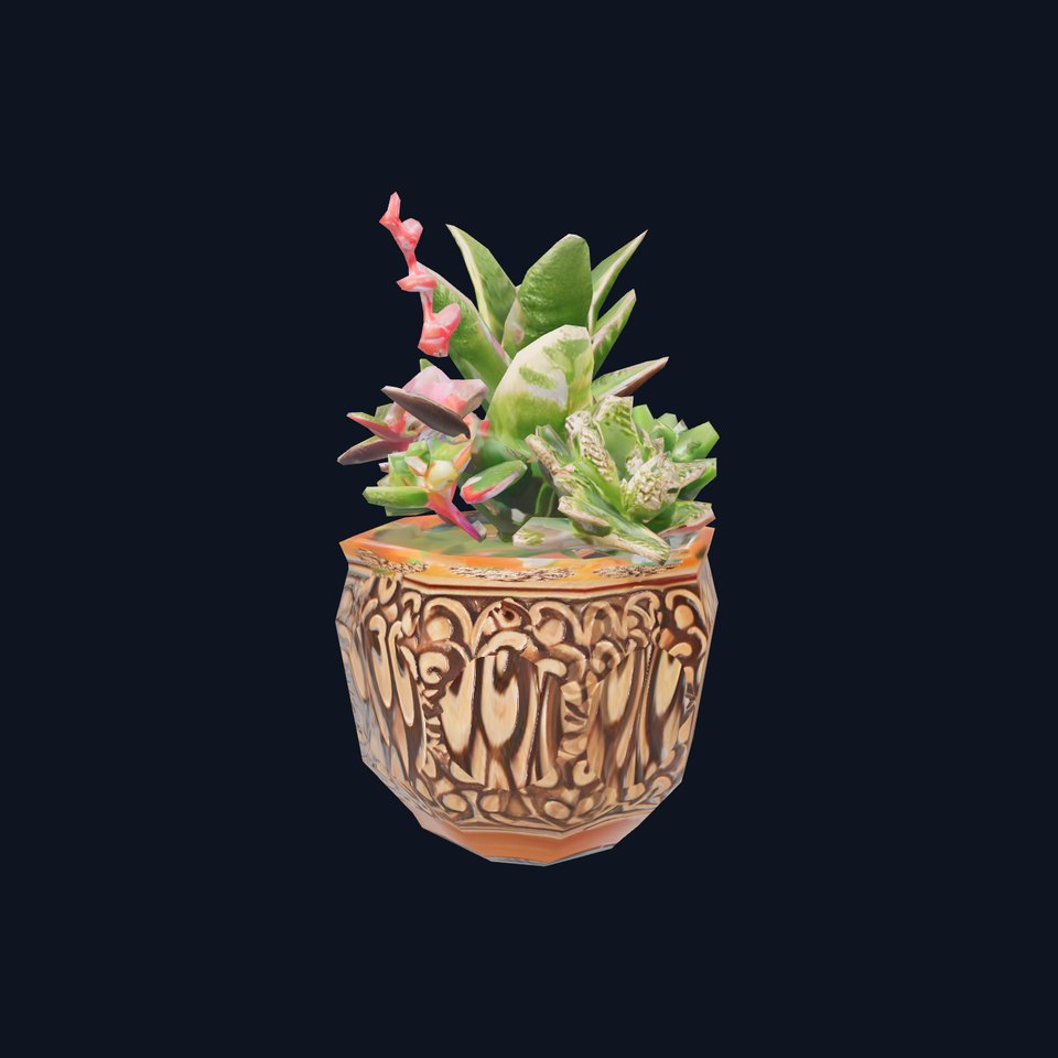 Ornate Terracotta Planter model pack