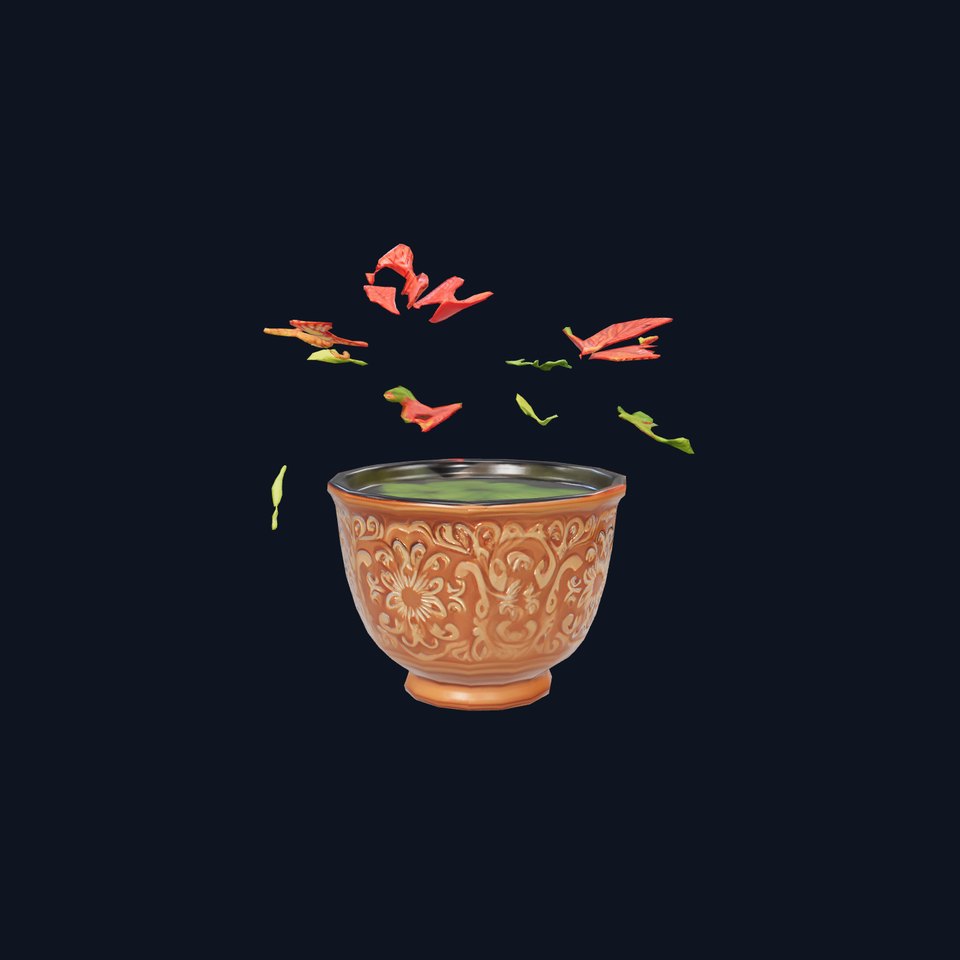 Decorative Floral Pottery model pack