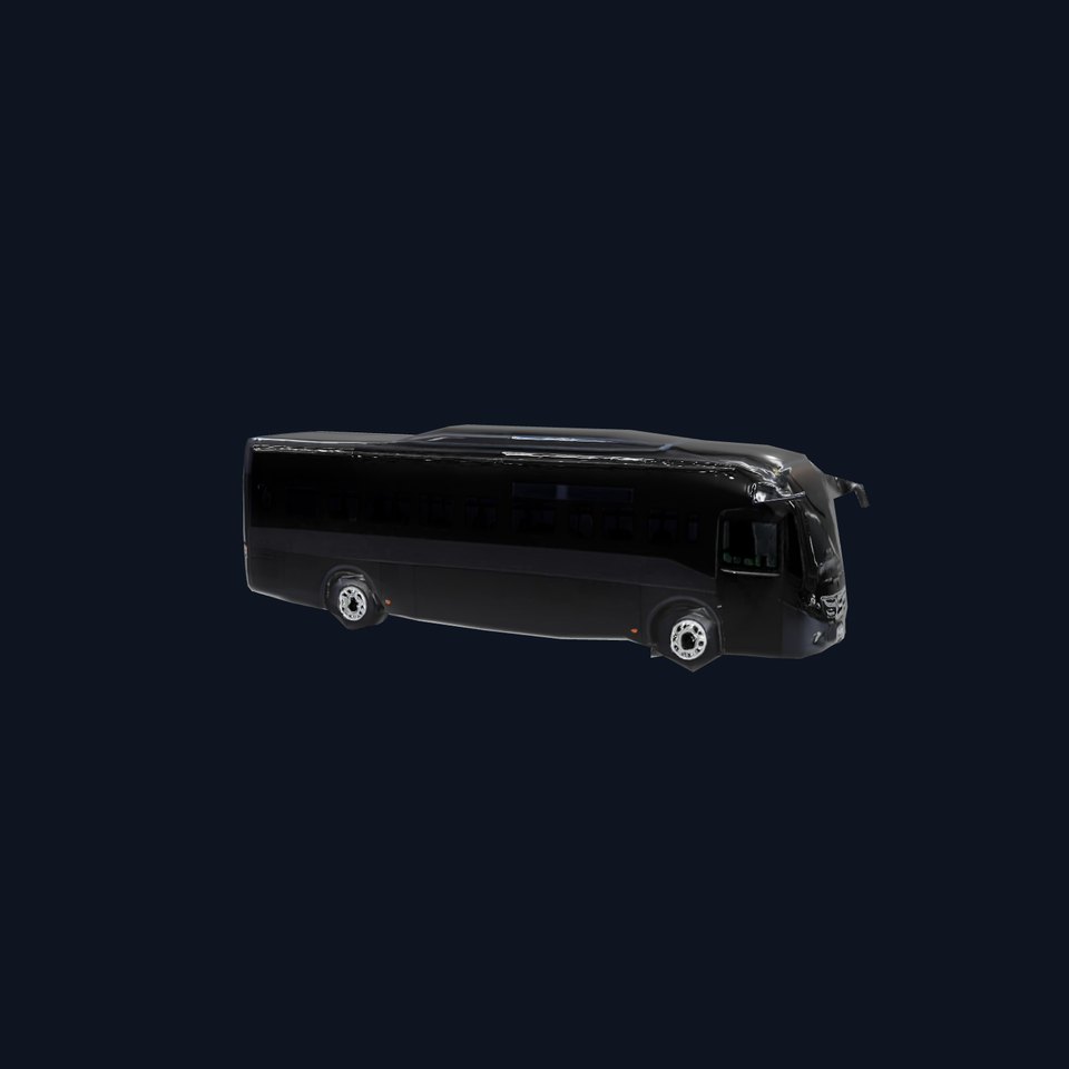 Sleek Black Bus model pack