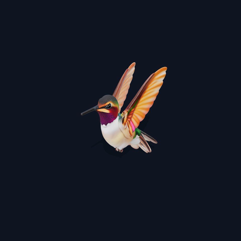 Iridescent Hummingbird model pack