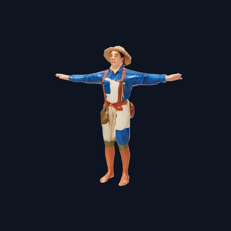 Rustic Farmer Outfit model pack