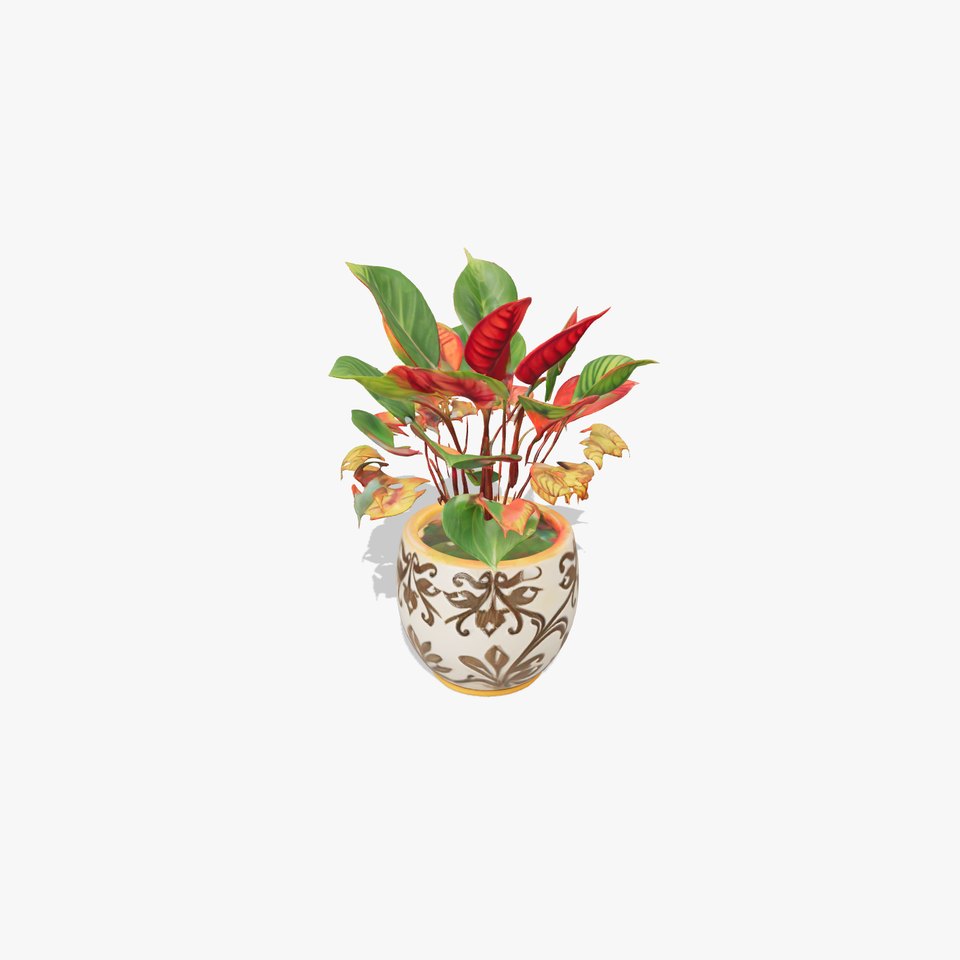 Ornate Foliage Planter model pack