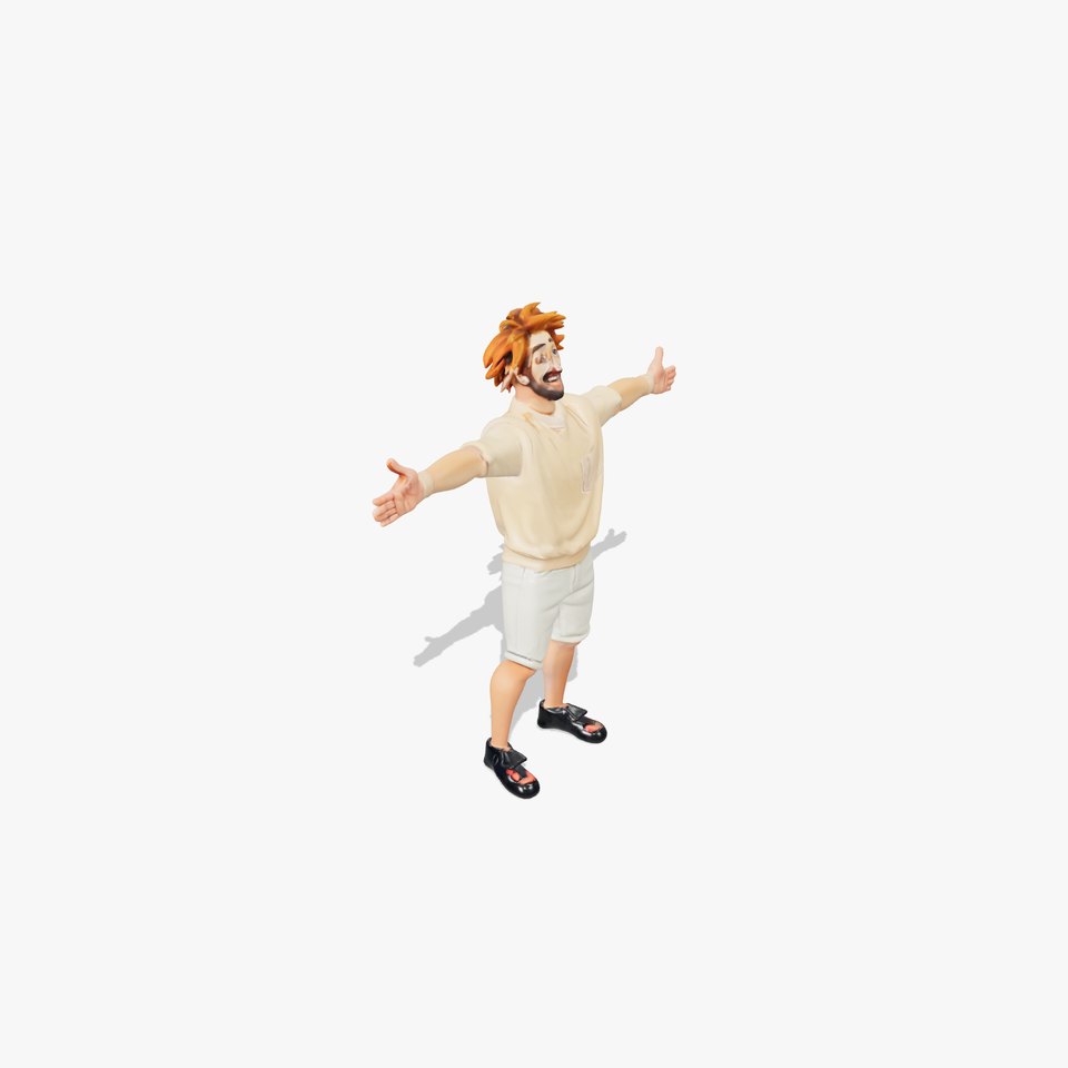 Casual Character Orange Hair model pack