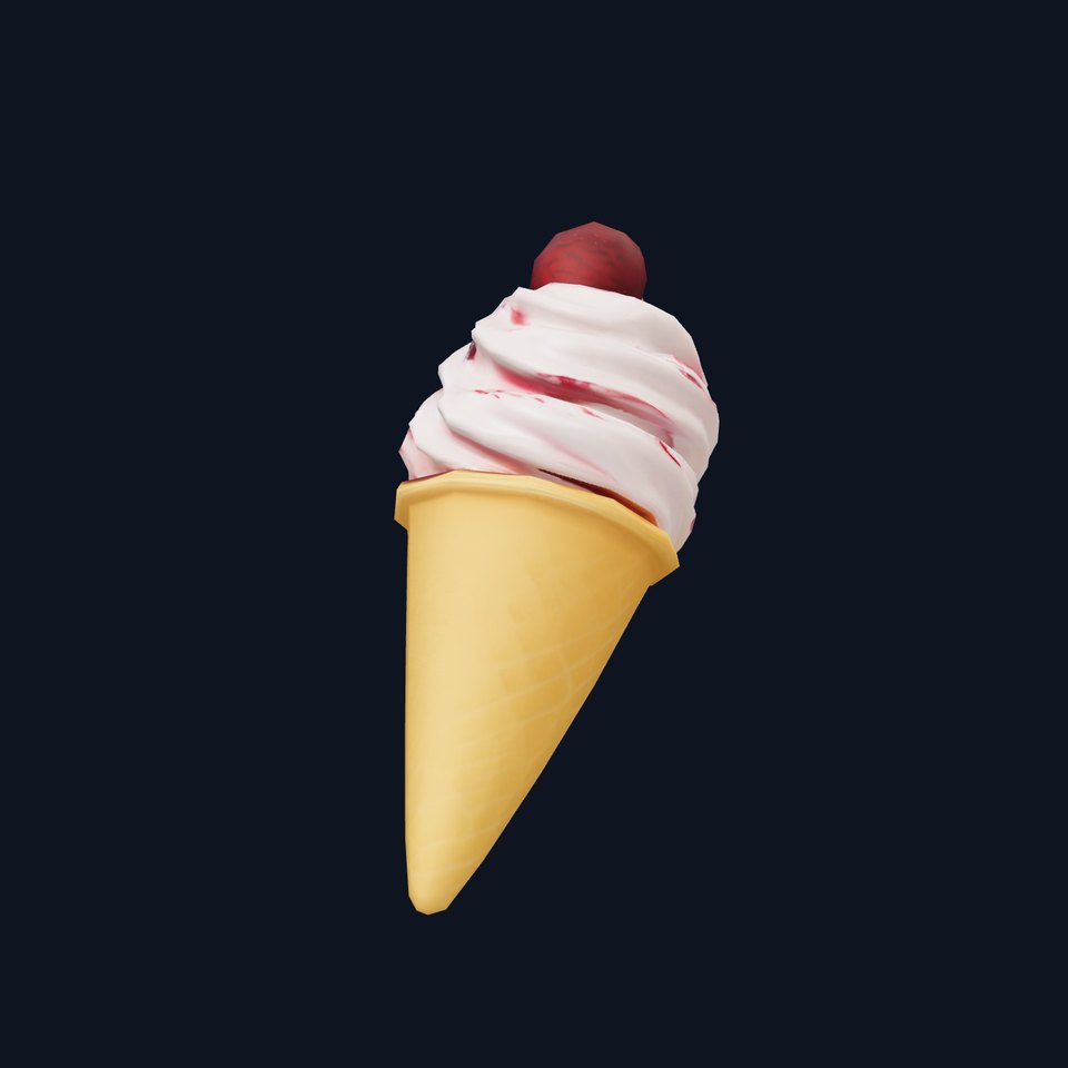 Raspberry Swirl Cone model pack