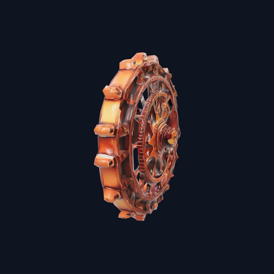 Copper Steampunk Gear model pack