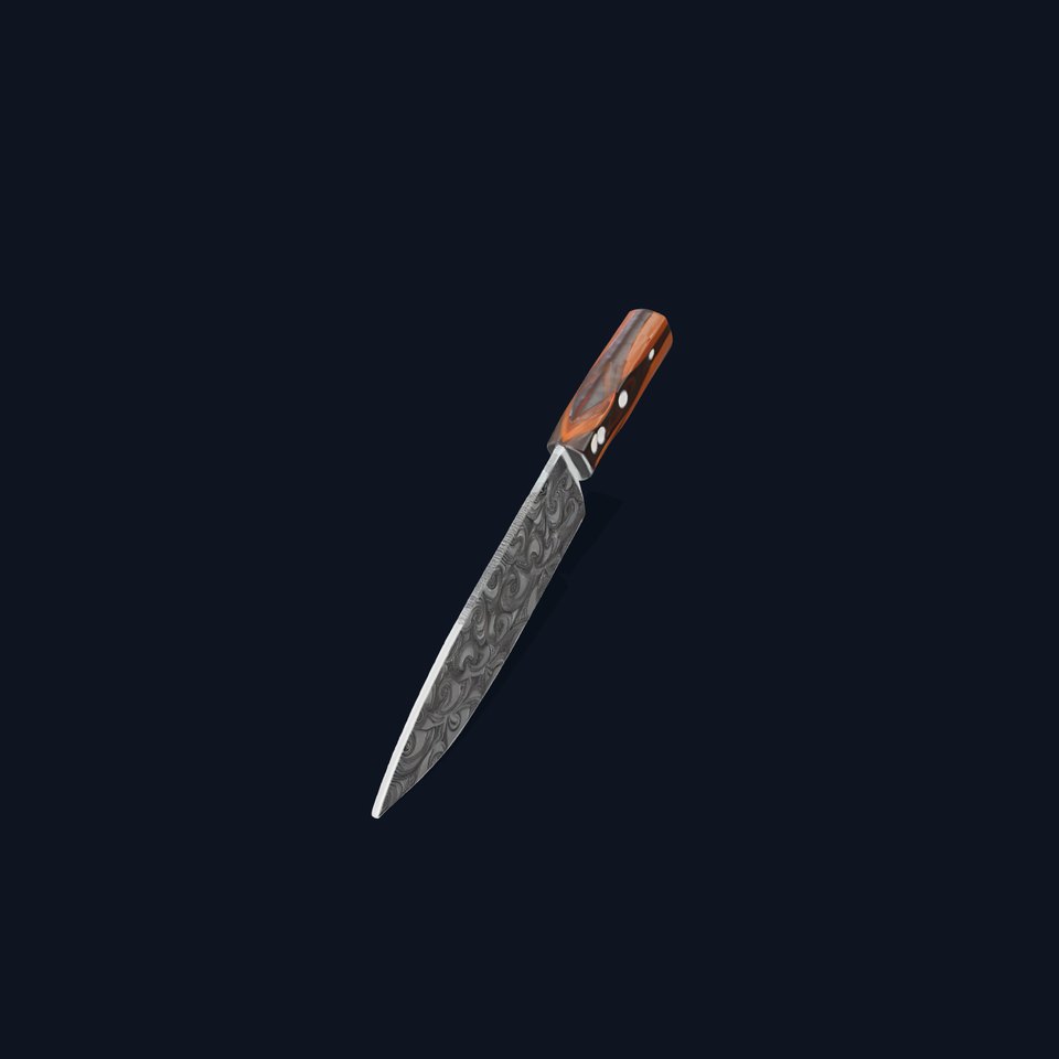 Damascus Steel Chef Knife model pack