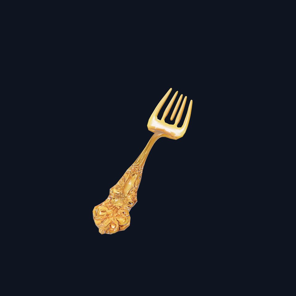 Ornate Gold Fork model pack