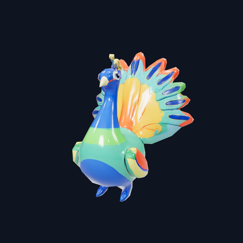 Vibrant Peacock model pack