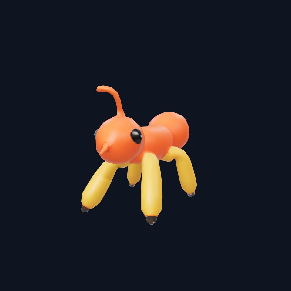Orange Balloon Ant model pack