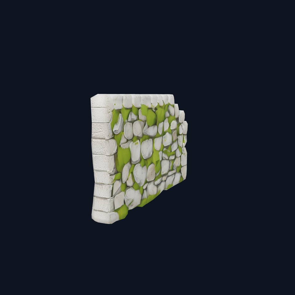 Mossy Stone Wall model pack