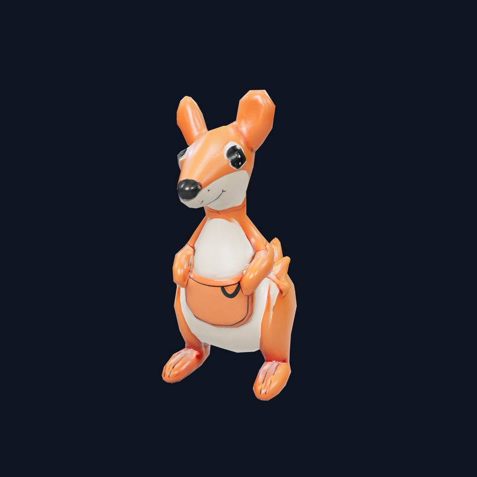 Playful Kangaroo Inflatable model pack