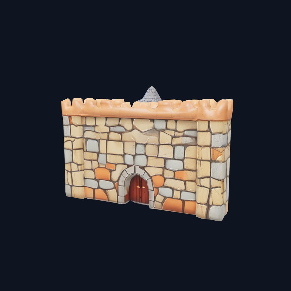 Medieval Fortress Wall model pack