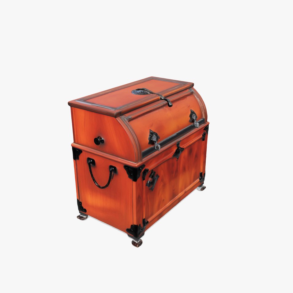 Ornate Wood Chest model pack